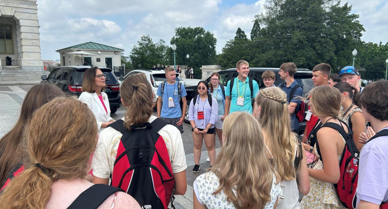 NREA Youth Tour 2025 with Sen. Deb Fischer