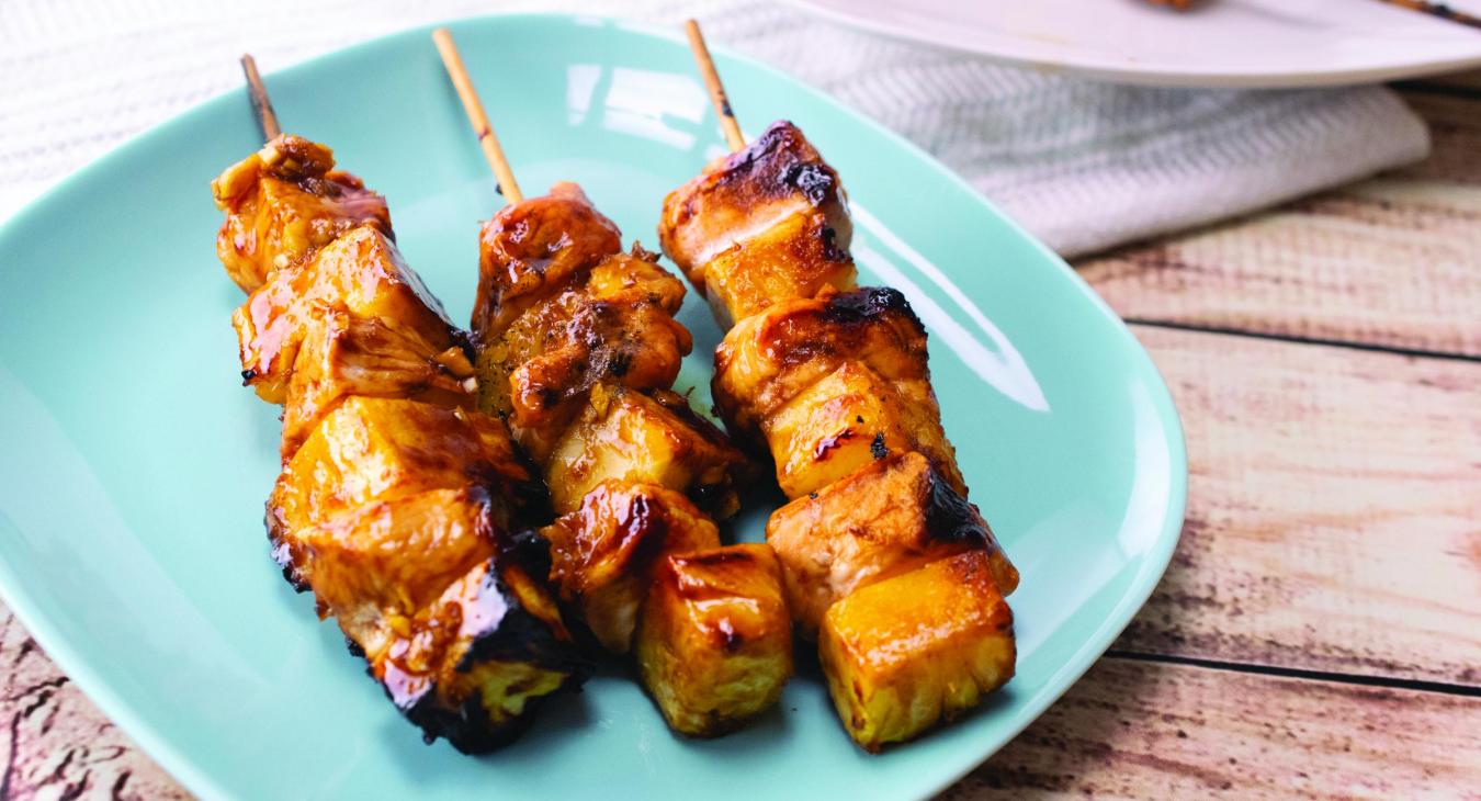 Hawaiian Huli Huli Chicken kebabs